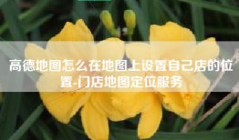高德地图怎么在地图上设置自己店的位置-门店地图定位服务