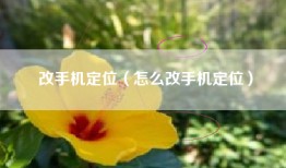 改手机定位（怎么改手机定位）