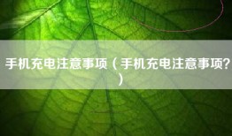 手机充电注意事项（手机充电注意事项？）