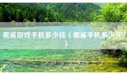 黑鲨游戏手机多少钱（黑鲨手机多少元？）