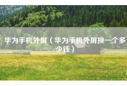 华为手机外屏（华为手机外屏换一个多少钱）