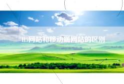H5网站和移动端网站的区别