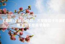《哪吒2》破120亿后，才发现饺子导演的妻子也不是简单角色