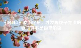 《哪吒2》破120亿后，才发现饺子导演的妻子也不是简单角色