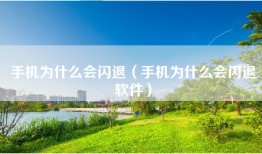 手机为什么会闪退（手机为什么会闪退软件）