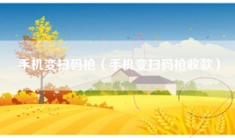 手机变扫码枪（手机变扫码枪收款）