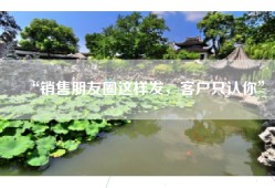 “销售朋友圈这样发，客户只认你”