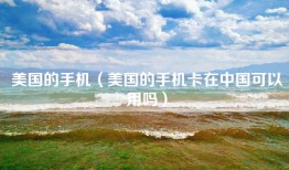 美国的手机（美国的手机卡在中国可以用吗）