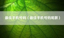 最佳手机号码（最佳手机号码尾数）