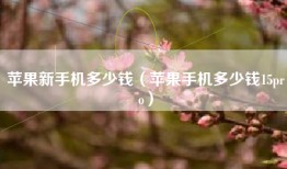 苹果新手机多少钱（苹果手机多少钱15pro）