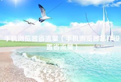 手机浏览器省流量（手机浏览器怎样设置省流量）