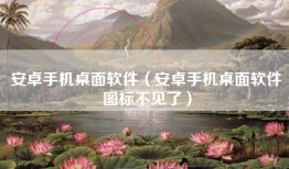安卓手机桌面软件（安卓手机桌面软件图标不见了）