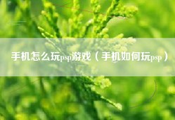 手机怎么玩psp游戏（手机如何玩psp）