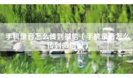 手机录音怎么传到微信（手机录音怎么传到微信里）