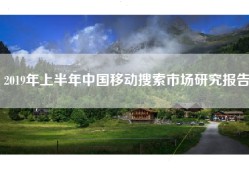 2019年上半年中国移动搜索市场研究报告