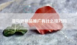 亚马逊新品推广有什么技巧吗