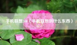 手机联想360（手机联想到什么东西）