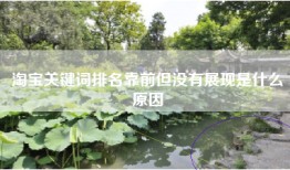淘宝关键词排名靠前但没有展现是什么原因