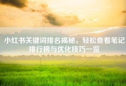 小红书关键词排名揭秘，轻松查看笔记排行榜与优化技巧一览