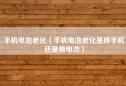 手机电池老化（手机电池老化是换手机还是换电池）