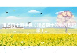 排名前十的手机（排名前十的手机模拟器）
