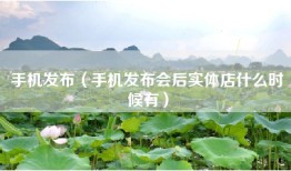 手机发布（手机发布会后实体店什么时候有）