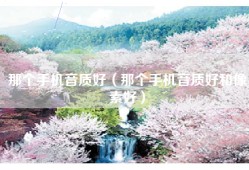 那个手机音质好（那个手机音质好和像素好）