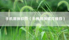 手机屏保软件（手机屏保软件推荐）