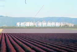 手机调色（手机调色彩）