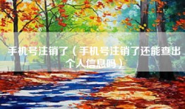 手机号注销了（手机号注销了还能查出个人信息吗）