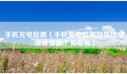 手机充电检测（手机充电检测到异物或液体请拔下充电器）
