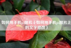 如何用手机ps图片（如何用手机ps图片上的文字修改）