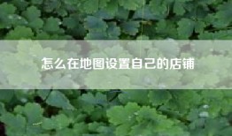 怎么在地图设置自己的店铺