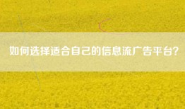 如何选择适合自己的信息流广告平台？
