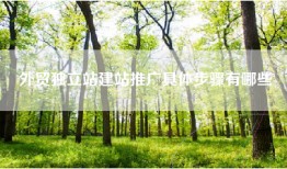 外贸独立站建站推广具体步骤有哪些