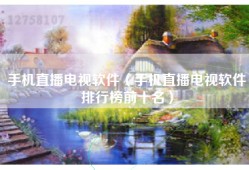 手机直播电视软件（手机直播电视软件排行榜前十名）
