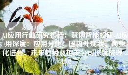 AI应用行业研究报告：慧博智能投研-AI应用深度：应用分类、国内外现状、商业化进程、未来趋势及相关公司深度梳理-241202