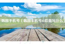 韩国手机号（韩国手机号82后面写什么）