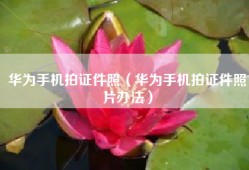 华为手机拍证件照（华为手机拍证件照片办法）