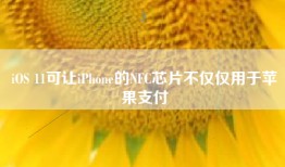 iOS 11可让iPhone的NFC芯片不仅仅用于苹果支付