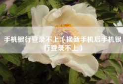 手机银行登录不上（换新手机后手机银行登录不上）