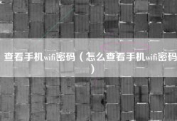 查看手机wifi密码（怎么查看手机wifi密码）