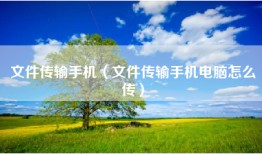 文件传输手机（文件传输手机电脑怎么传）