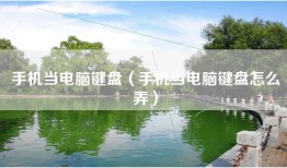 手机当电脑键盘（手机当电脑键盘怎么弄）