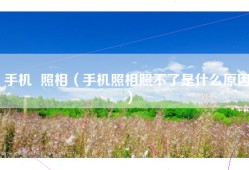 手机  照相（手机照相照不了是什么原因）