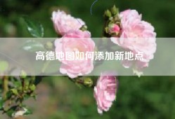 高德地图如何添加新地点