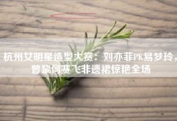 杭州女明星造型大赏：刘亦菲PK易梦玲，曾黎何赛飞非遗裙惊艳全场