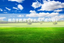 概念手机壳（手机壳产品介绍）
