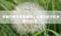 金属边框手机有哪些（金属边框手机有哪些2023年）