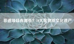 非遗项目有哪些？10大非物质文化遗产